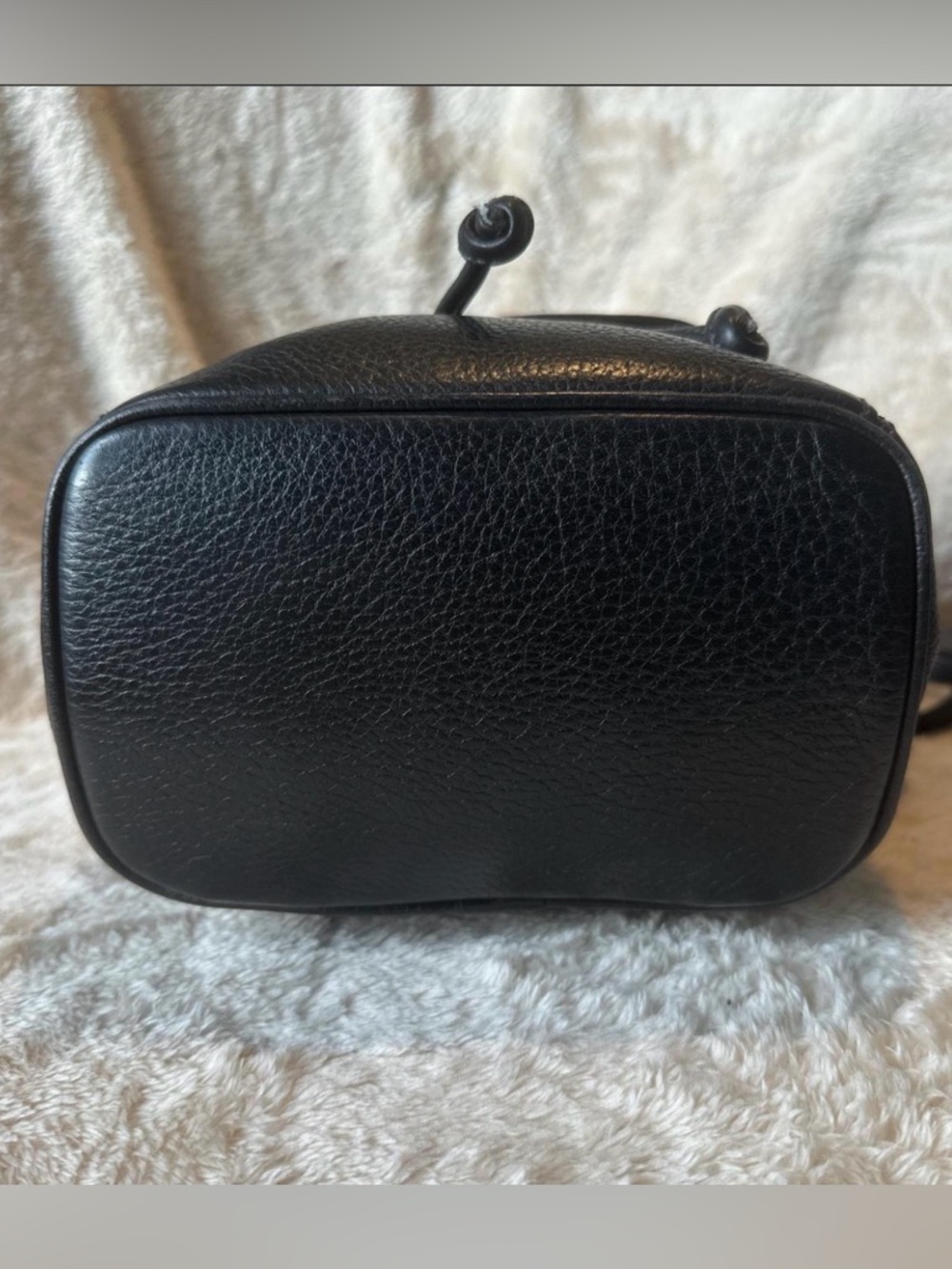 Coach Black Pebbled Mini Leather Drawstring Backpack - Picture 4 of 7
